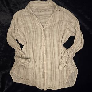 Abercrombie & Fitch Beige Striped Shirt